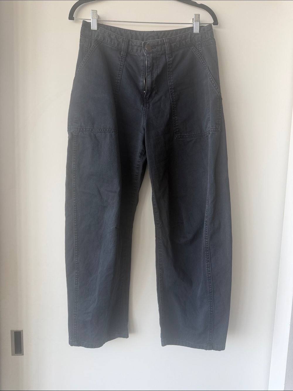 Women's Black Barrel Pants
